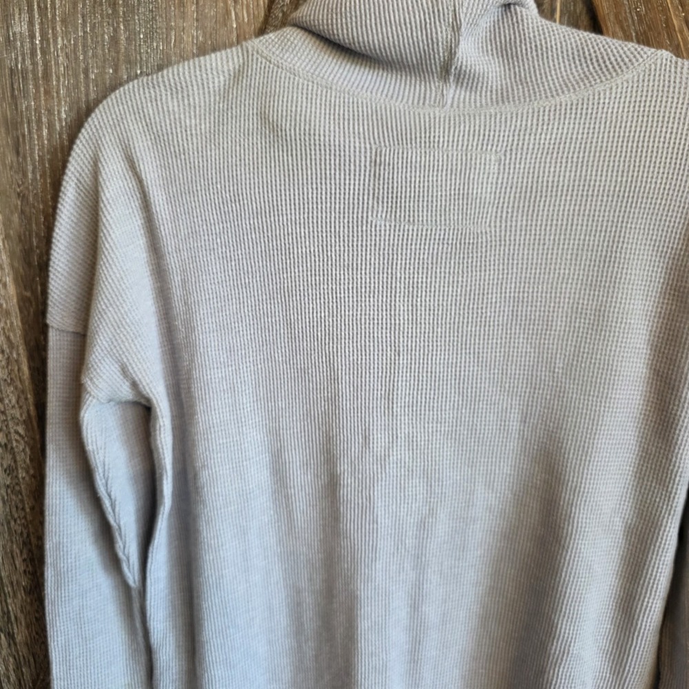 Anthropologie Maeve Shirt Women's Size‎ XS Gray Waffle Knit Turtle Neck Tunic - Picture 7 of 7